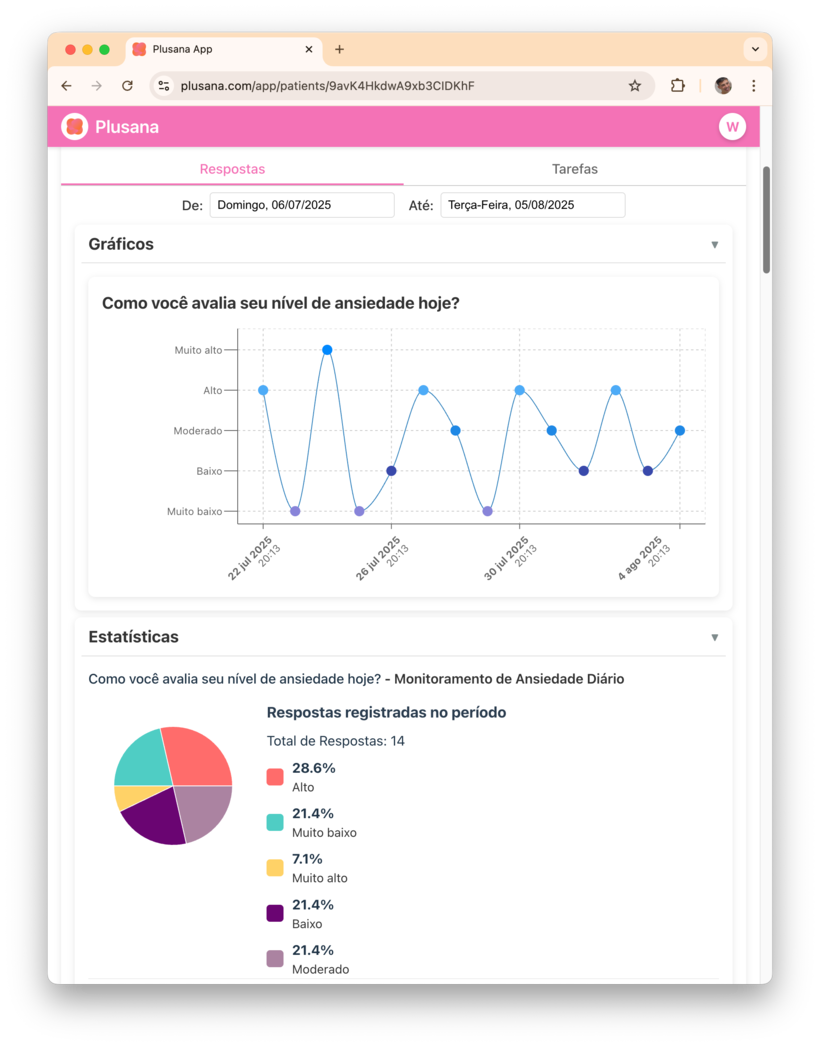 Task answers view